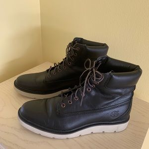 Women’s black Timberland boots. Size 8.5 wide